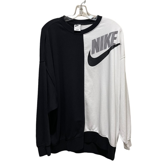 Nike Oversized Sportswear Sweatshirt Black and White Size Small - Picture 5 of 11